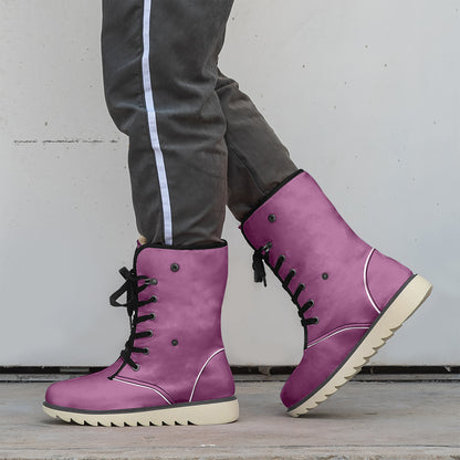 Aubergine Chic Boots mit Plüschfutter Boots JLR Design