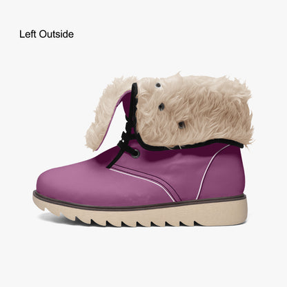 Aubergine Chic Boots mit Plüschfutter Boots JLR Design