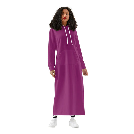 aubergine-bequemes-leichtes-hoodie-kleid-hoodiekleid-jlr-design-33317 - JLR Design
