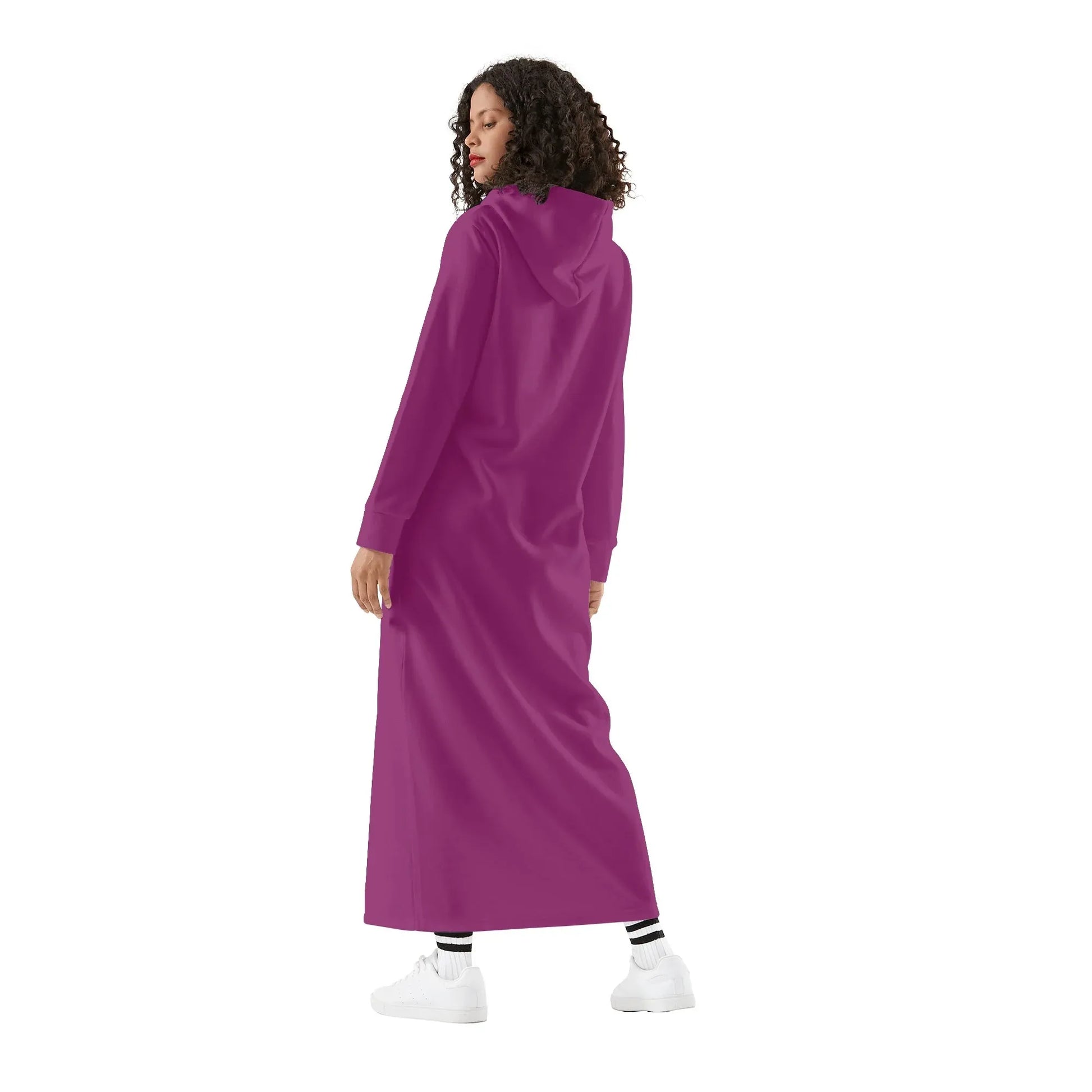 aubergine-bequemes-leichtes-hoodie-kleid-hoodiekleid-jlr-design-82616 - JLR Design