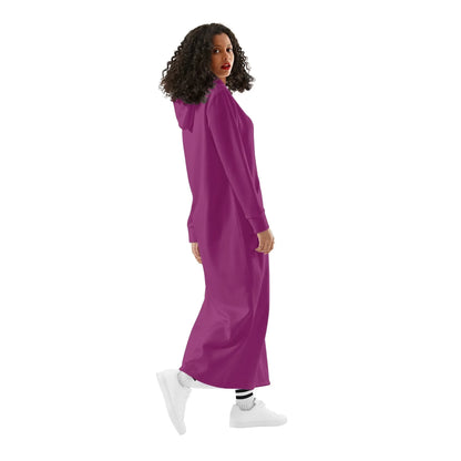 aubergine-bequemes-leichtes-hoodie-kleid-hoodiekleid-jlr-design-88543 - JLR Design