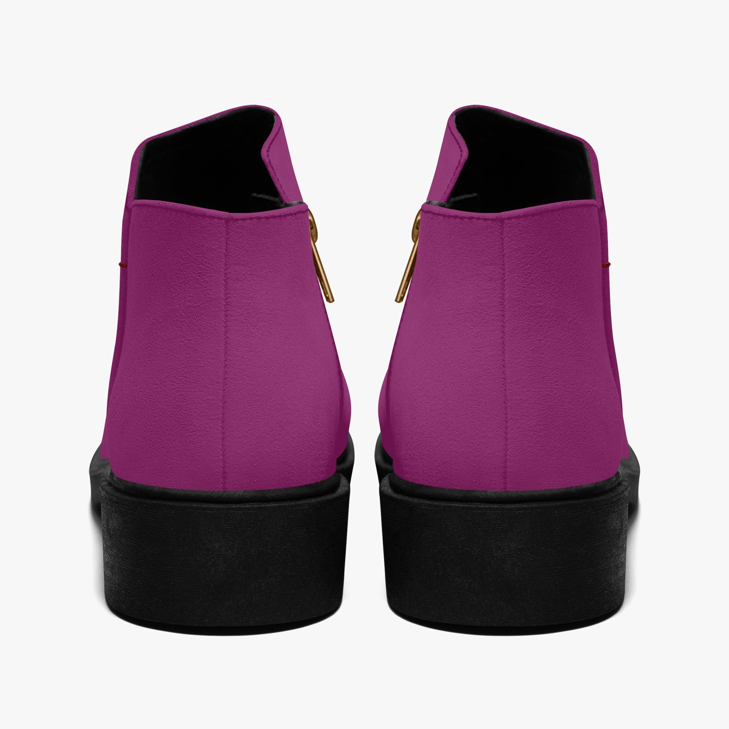 Aubergine elegante Reißverschluss-Stiefeletten Stiefeletten JLR Design