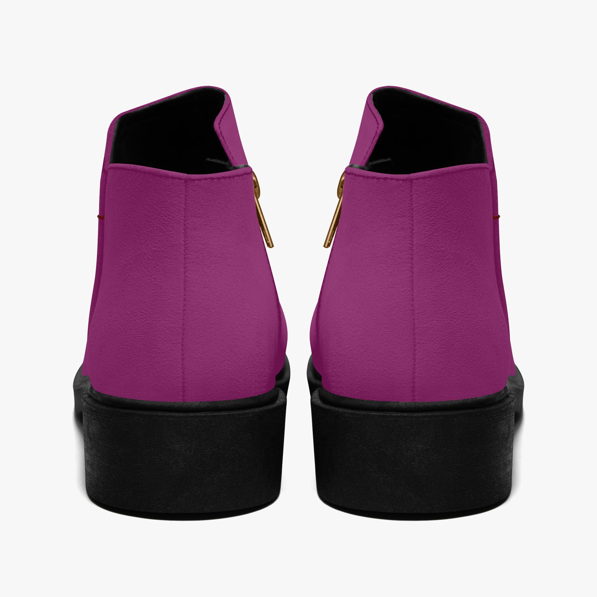 Aubergine elegante Reißverschluss-Stiefeletten Stiefeletten JLR Design