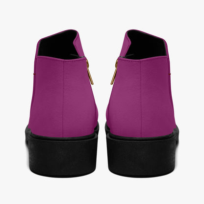 Aubergine elegante Reißverschluss-Stiefeletten Stiefeletten JLR Design