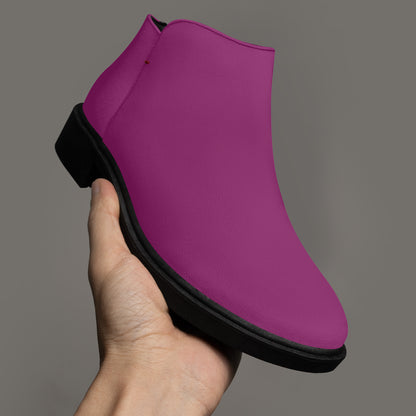 Aubergine elegante Reißverschluss-Stiefeletten Stiefeletten JLR Design