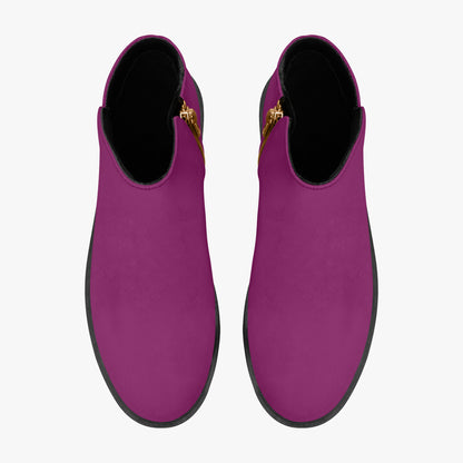 Aubergine elegante Reißverschluss-Stiefeletten Stiefeletten JLR Design