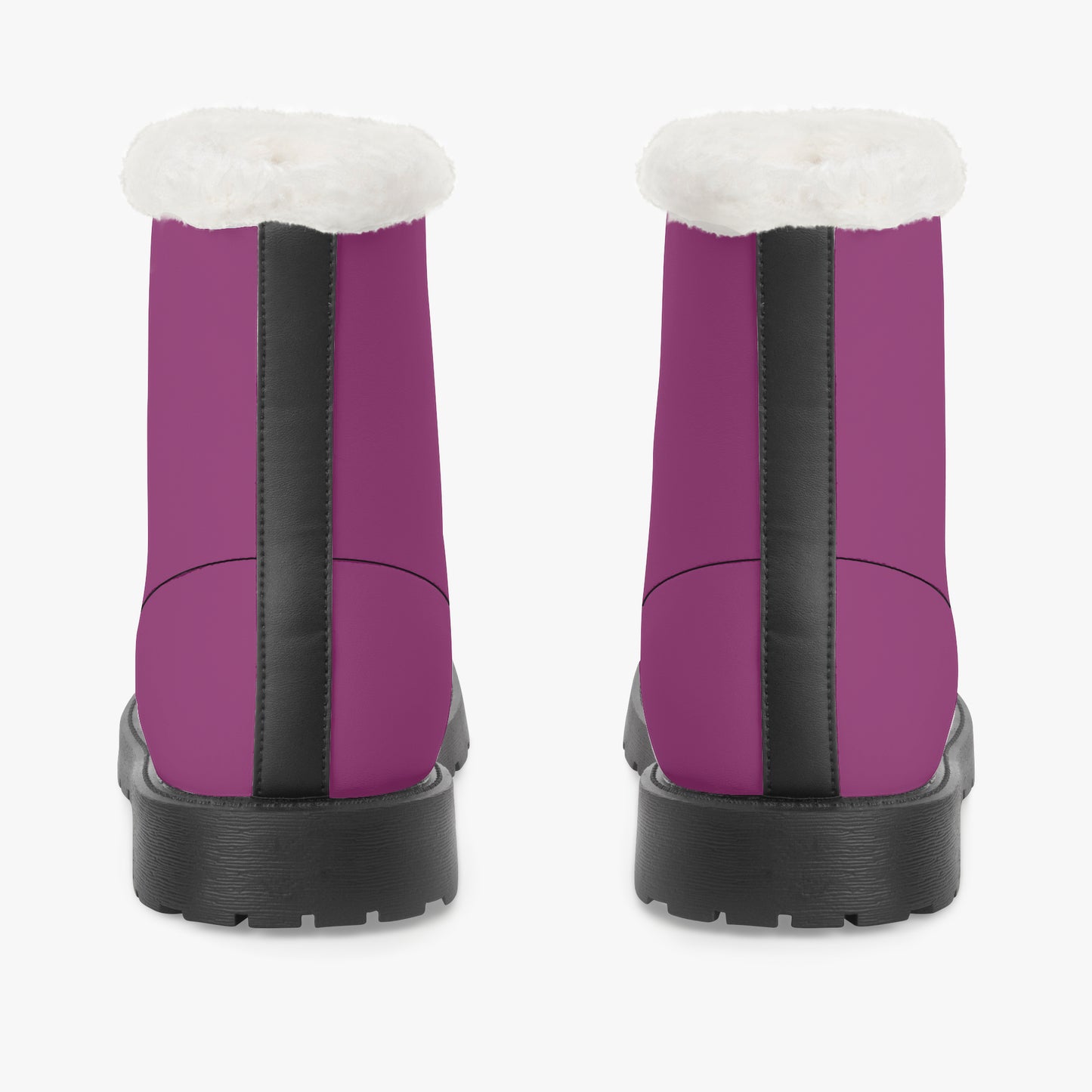 Aubergine Faux Fur Leder Boots Boots JLR Design