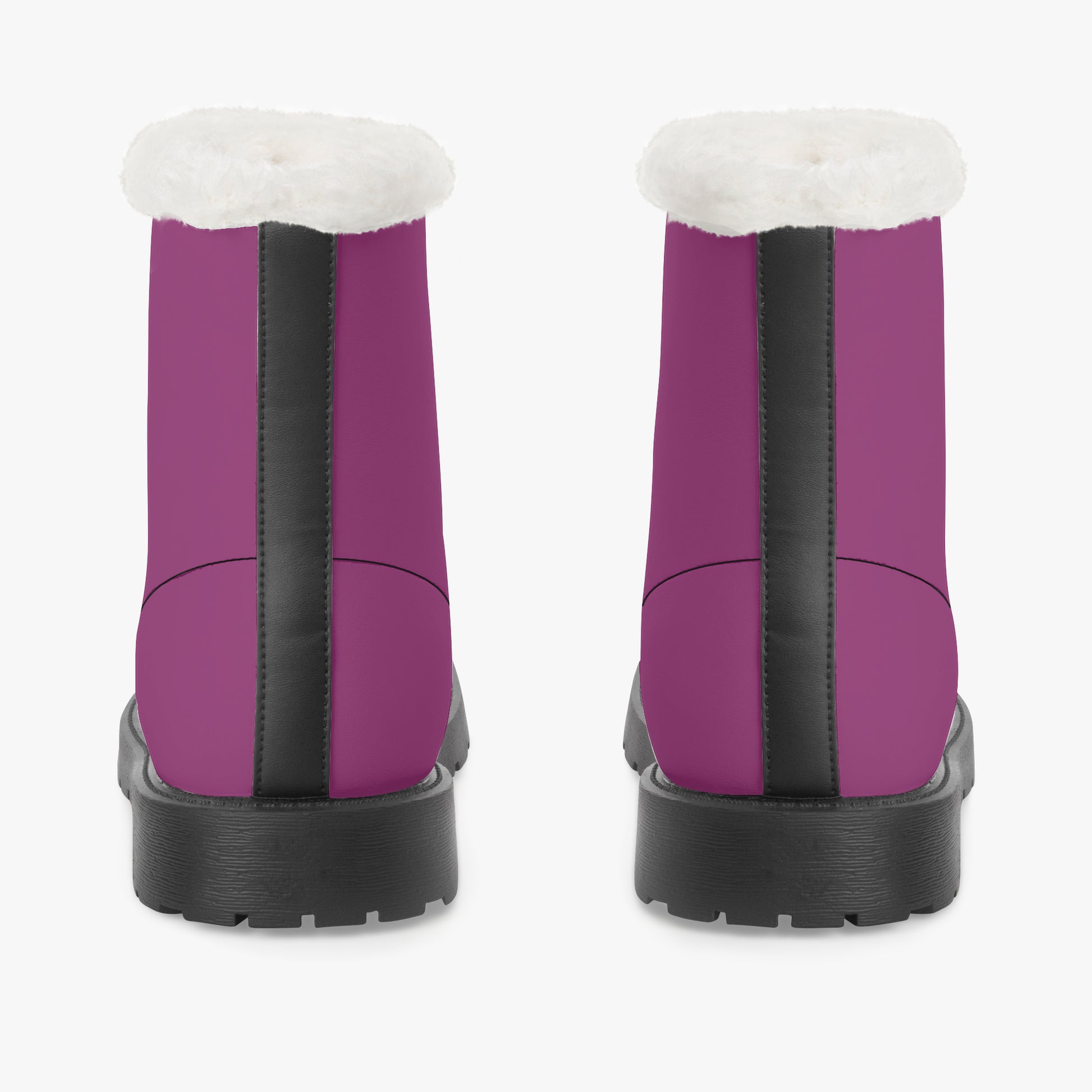 Aubergine Faux Fur Leder Boots Boots JLR Design