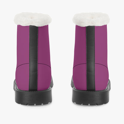 Aubergine Faux Fur Leder Boots Boots JLR Design