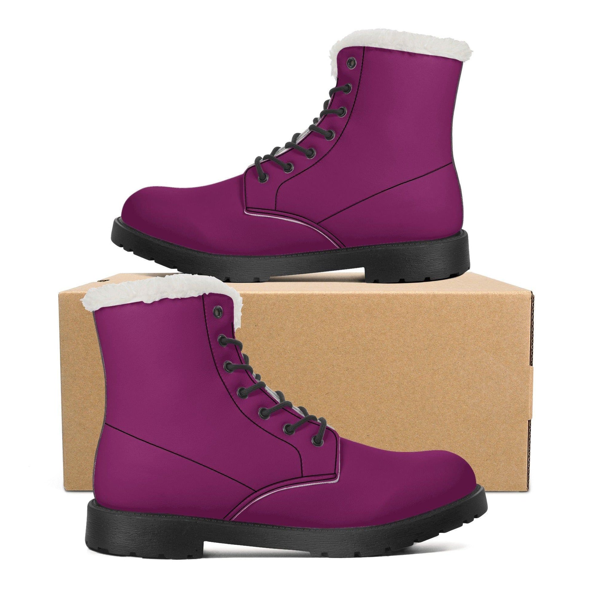 Aubergine Faux Fur Stiefel für Damen Lederstiefel 84.99 Aubergine, Damen, Faux, Fur, Lederstiefel JLR Design