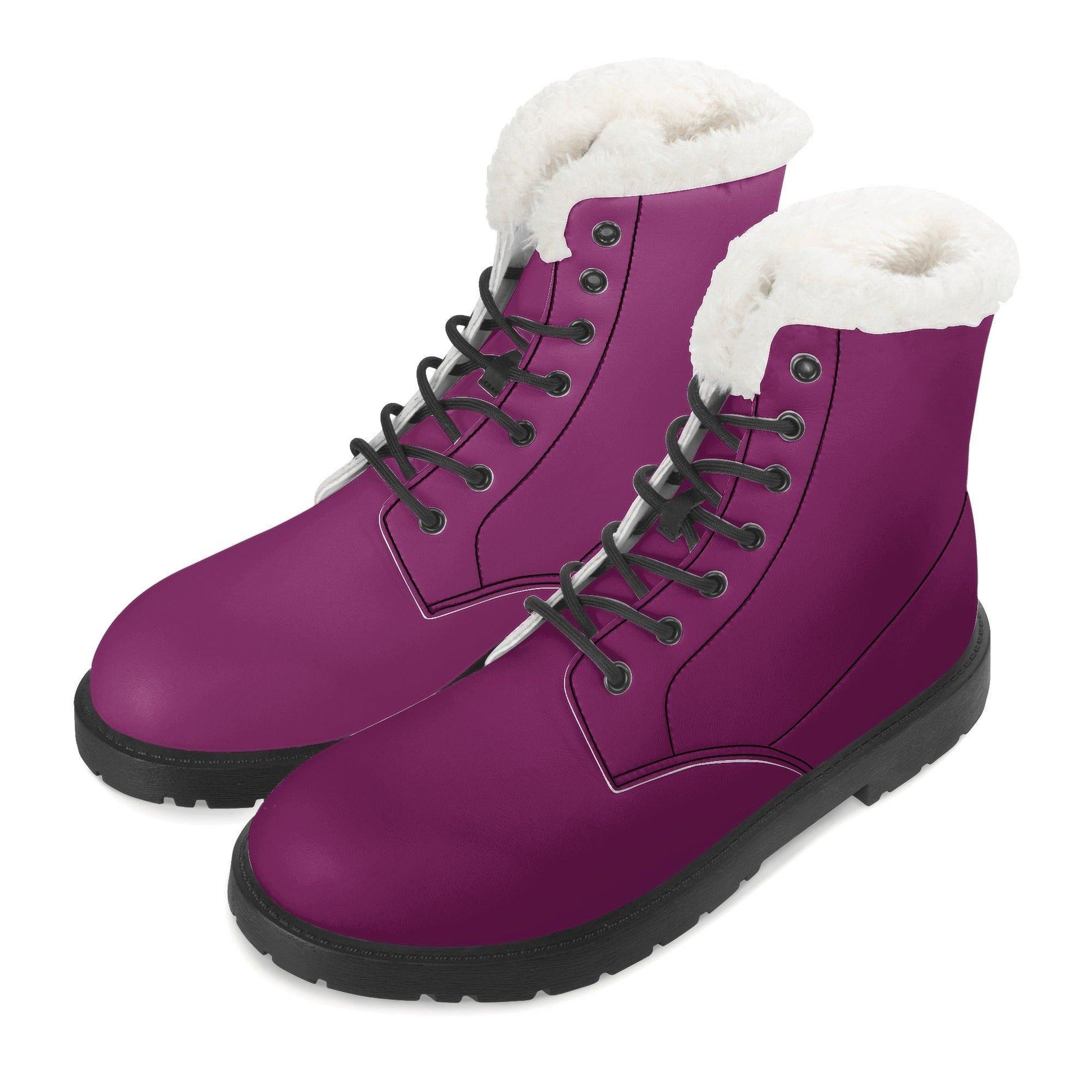 Aubergine Faux Fur Stiefel für Herren Lederstiefel 84.99 Aubergine, Faux, Fur, Herren, Lederstiefel JLR Design