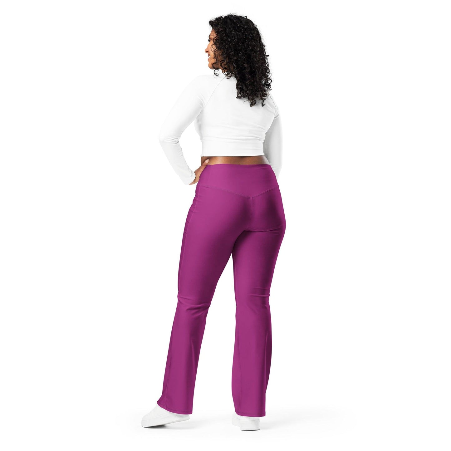 Aubergine High Waist Flare Leggings Flare Leggings 59.99 Aubergine, Flare, High, Leggings, Waist JLR Design