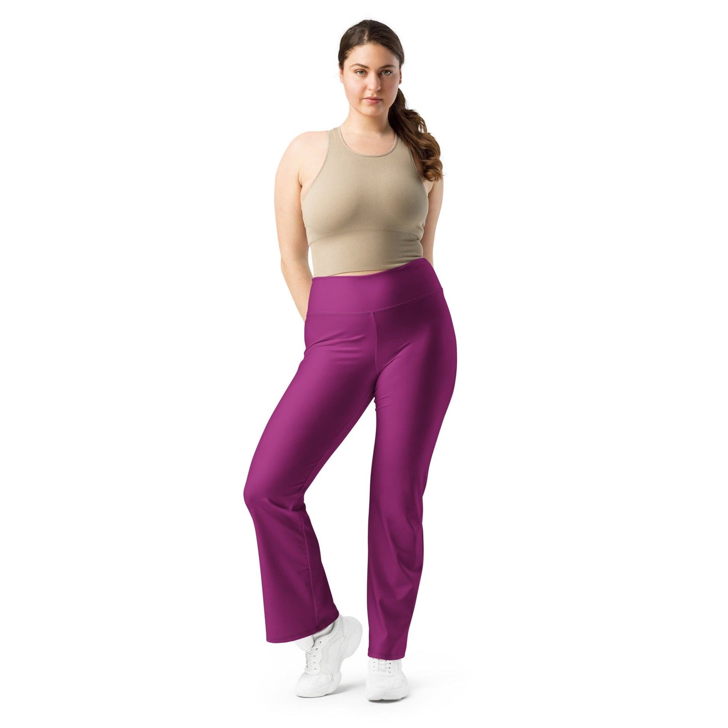 Aubergine High Waist Flare Leggings Flare Leggings 59.99 Aubergine, Flare, High, Leggings, Waist JLR Design