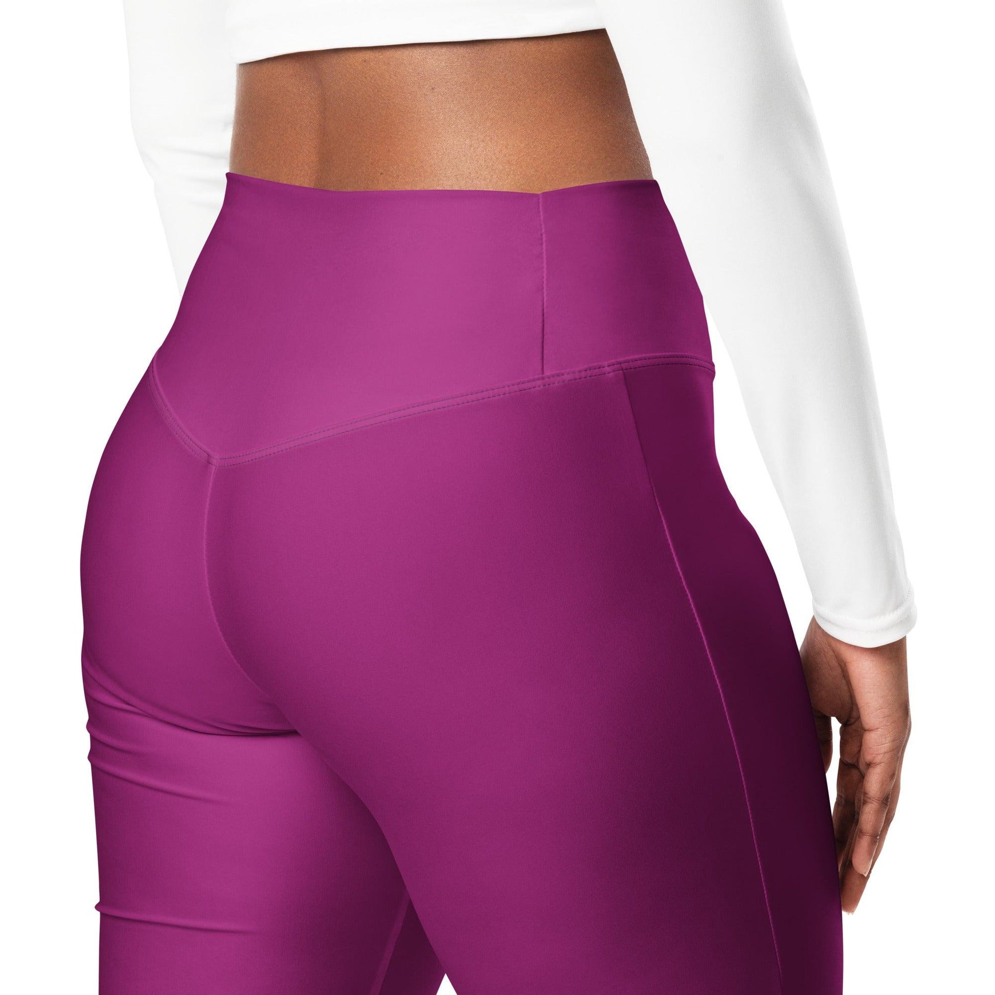 Aubergine High Waist Flare Leggings Flare Leggings 59.99 Aubergine, Flare, High, Leggings, Waist JLR Design