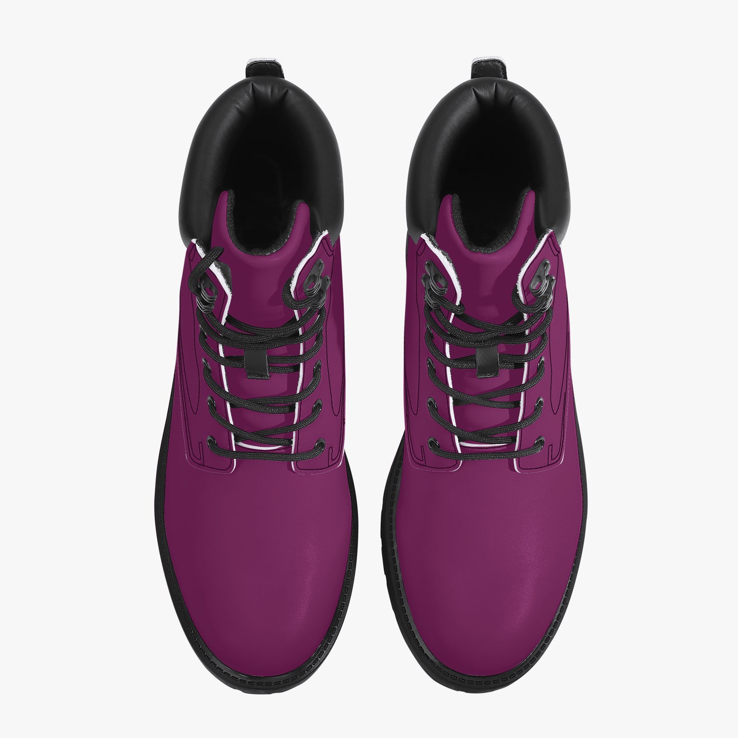 Aubergine Leder Boots | Stylische und Warme Winterstiefel Boots JLR Design