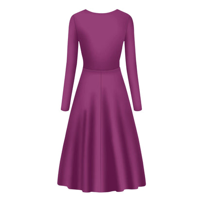 Aubergine Long Sleeve Dress Long Sleeve Dress 59.99 Aubergine, Dress, Long, Sleeve JLR Design