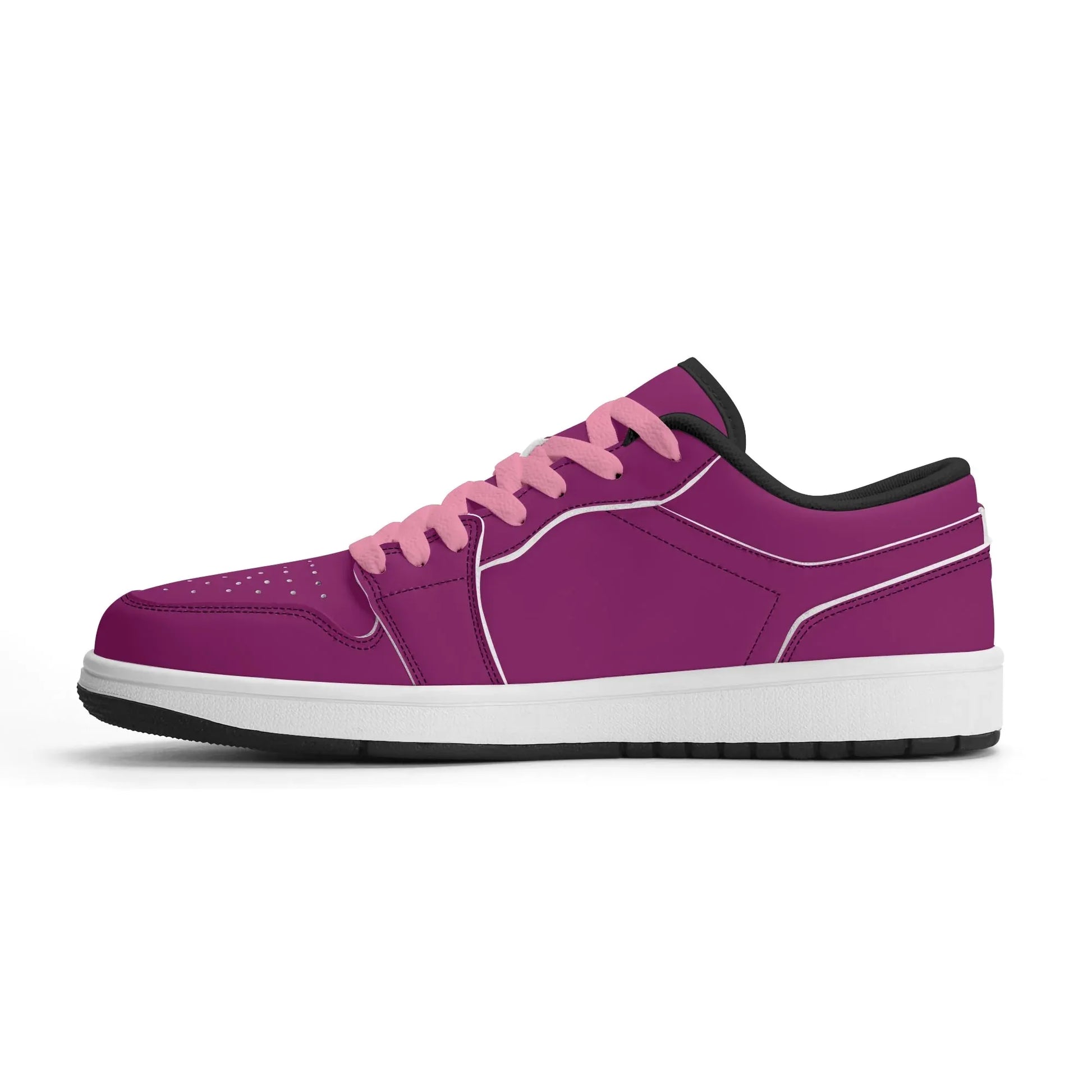 aubergine-low-top-leder-sneaker-fur-damen-sneaker-jlr-design-57529 - JLR Design