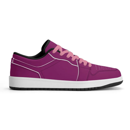 aubergine-low-top-leder-sneaker-fur-damen-sneaker-jlr-design-71861 - JLR Design