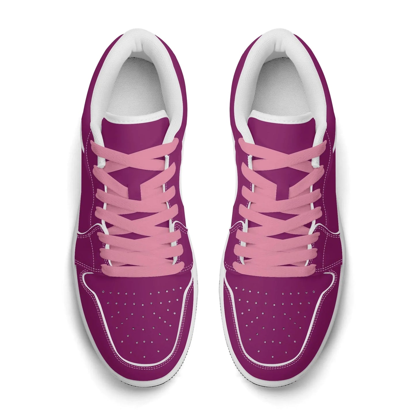 aubergine-low-top-leder-sneaker-fur-damen-sneaker-jlr-design-57897 - JLR Design
