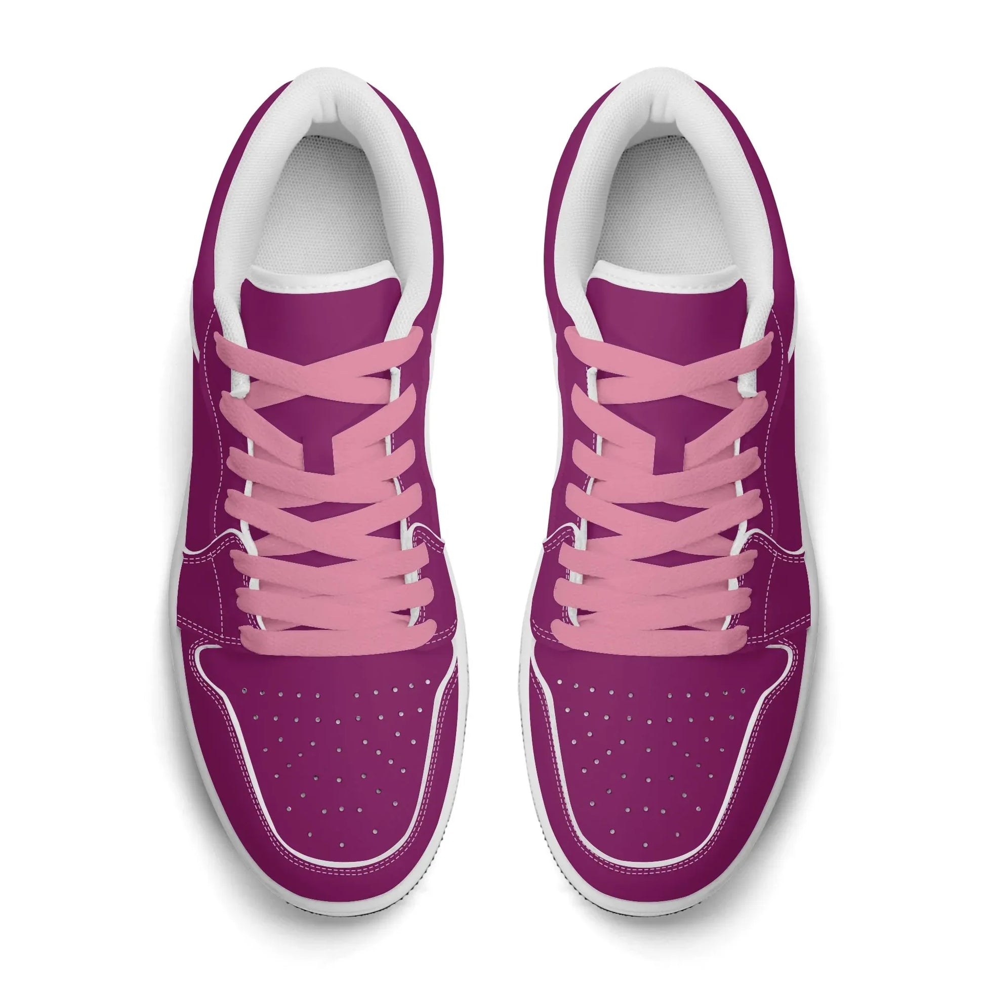 aubergine-low-top-leder-sneaker-fur-damen-sneaker-jlr-design-57897 - JLR Design