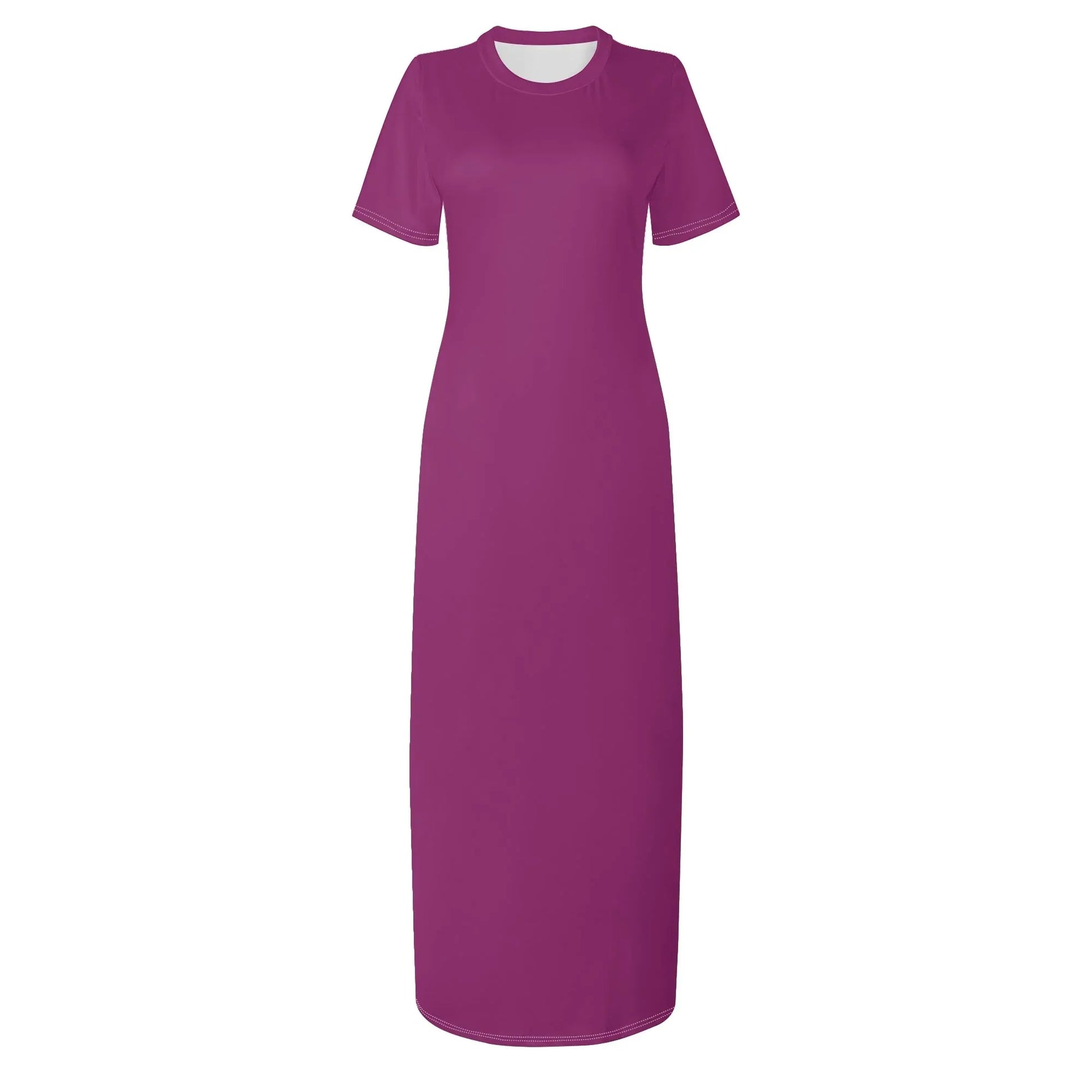 aubergine-short-sleeve-long-dress-long-dress-jlr-design-93021 - JLR Design