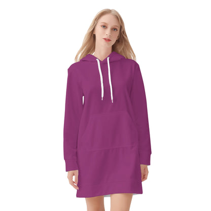 Aubergine Velvet Hoodie Dress Hoodiekleid JLR Design