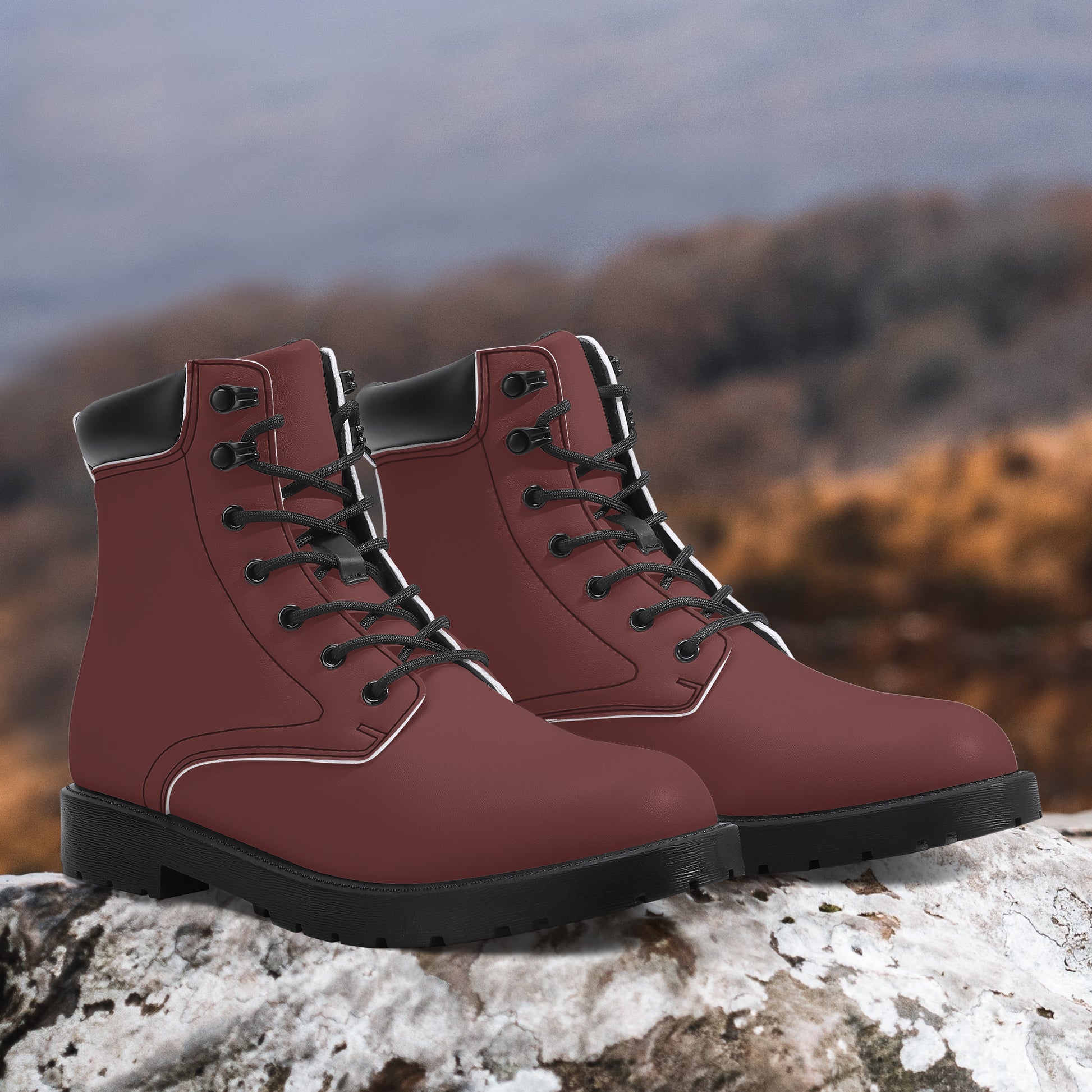Auburn Leder Boots | Stylische und Warme Winterstiefel Boots JLR Design