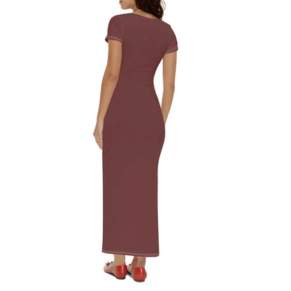 auburn-short-sleeve-long-dress-long-dress-jlr-design-52356 - JLR Design
