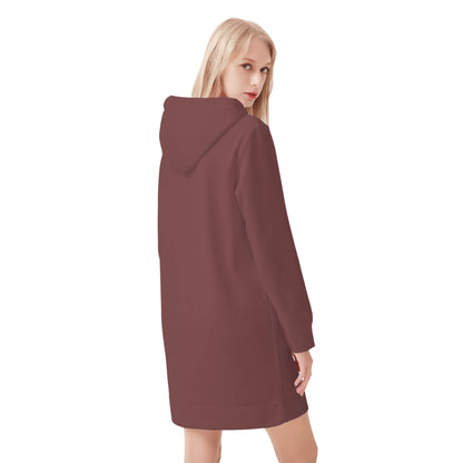 Auburn Velvet Hoodie Dress Hoodiekleid JLR Design