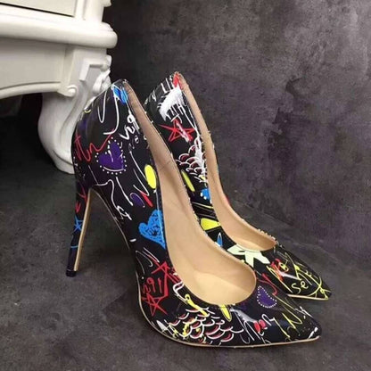 ausgefallene-comic-style-party-high-heels-high-heels-jlr-design-70300 - JLR Design