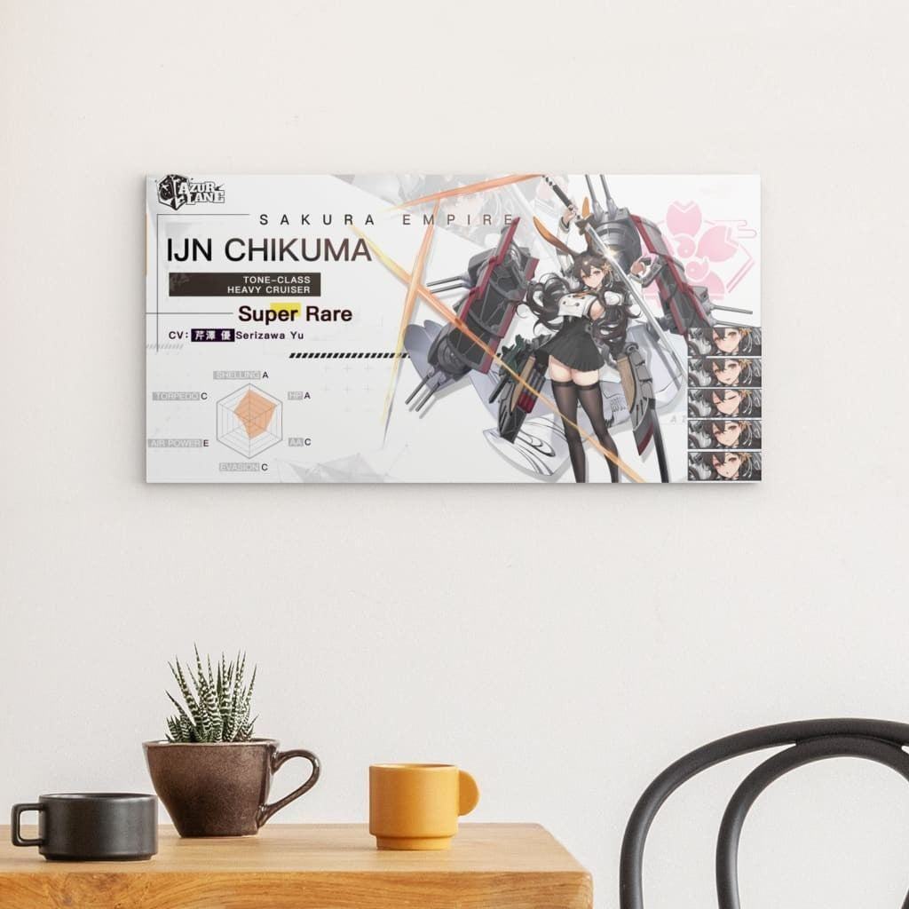 Azur Lane Poster - Charakter IJN Chikuma Poster 29.99 Azur, Charakter, Chikuma, Empire, Lane, Metal, Sakura, Wallpaper JLR Design