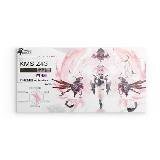Azur Lane Poster - Charakter Iron Blood KMS Z43 Metal Print JLR Design