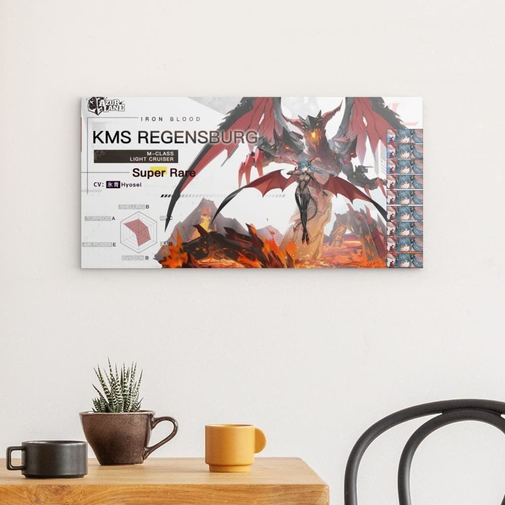 Azur Lane Poster - Charakter KMS Regensburg Poster 29.99 Azur, Blood, Charakter, Iron, Lane, Metal, Regensburg, Wallpaper JLR Design