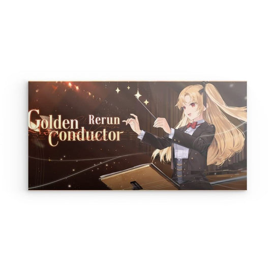 Azur Lane Poster - Golden Conductor Cleveland Metal Print 29.99 Azur, Conductor, Lane, Metal Print JLR Design