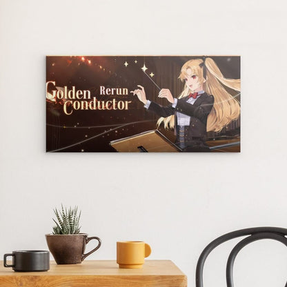 Azur Lane Poster - Golden Conductor Cleveland Metal Print 29.99 Azur, Conductor, Lane, Metal Print JLR Design