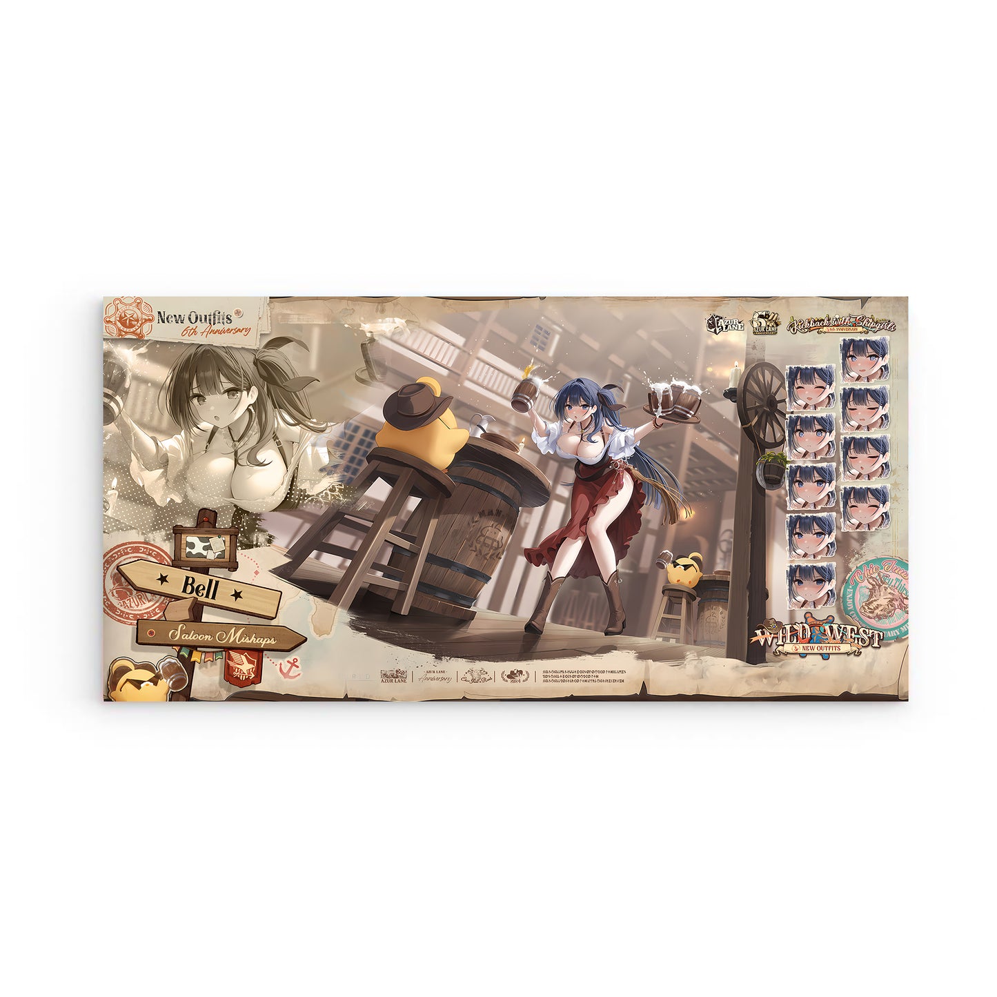 Azur Lane Wanddekoration - 6th Anniversary Bell Saloon Mishaps Poster 29.99 Azur, Bell, Lane, Mishap, Saloon JLR Design