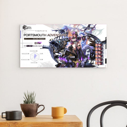 Azur Lane Wanddekoration - Charakter Tempesta Portsmouth Adventure Poster JLR Design