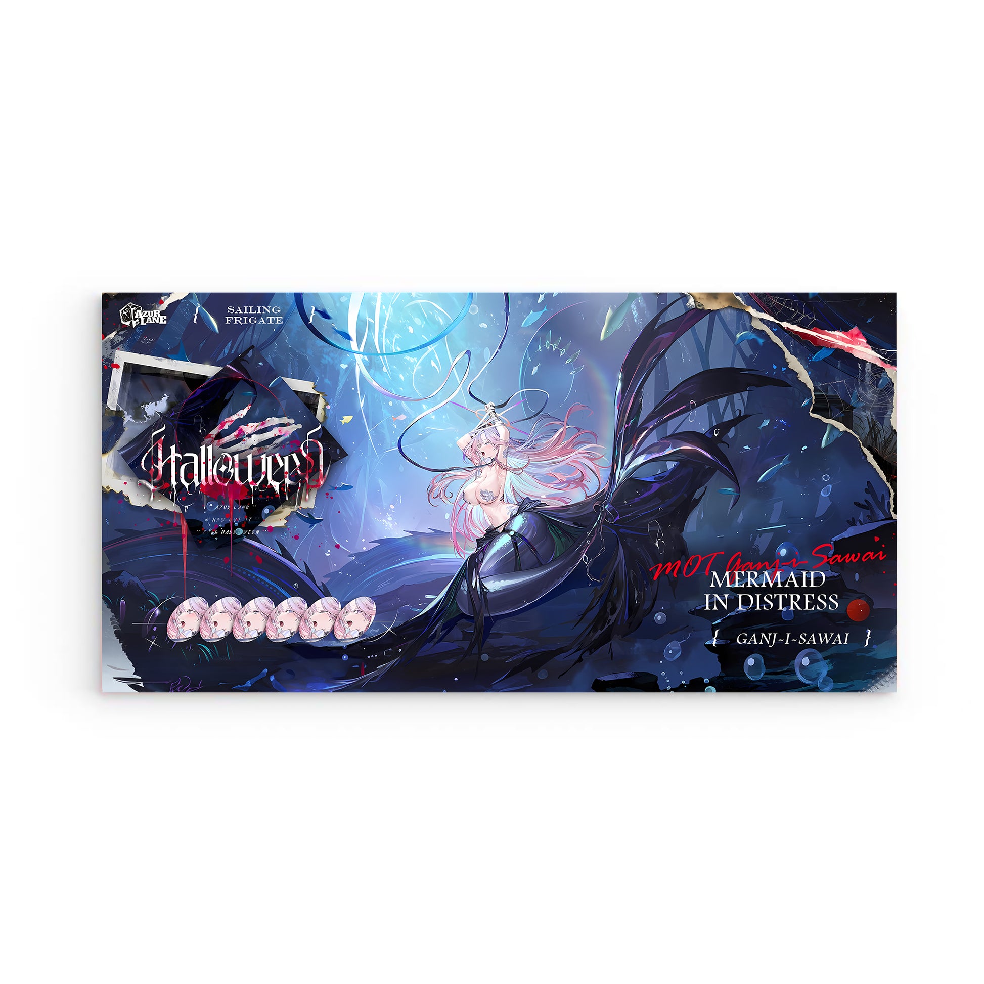 Azur Lane Wanddekoration - Halloween Mermaid in Distress Ganj-I-Sawai Poster JLR Design