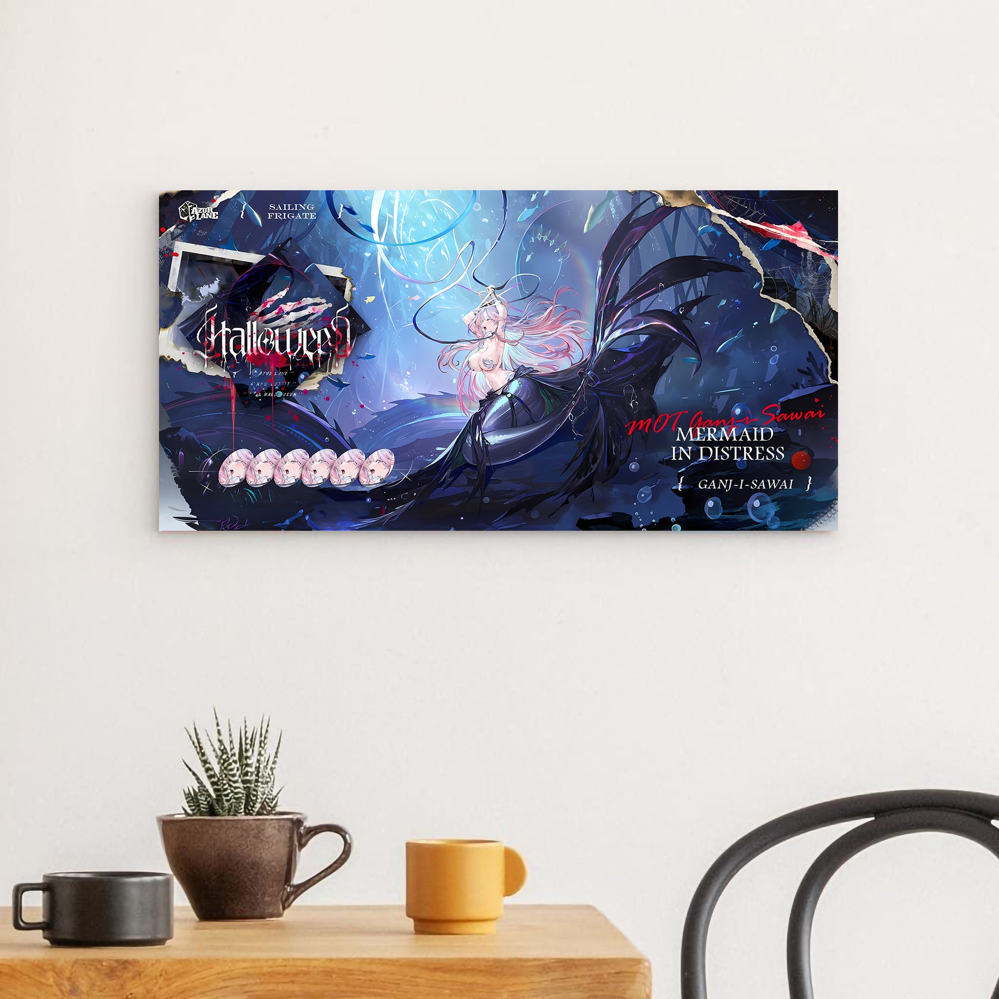 Azur Lane Wanddekoration - Halloween Mermaid in Distress Ganj-I-Sawai Poster JLR Design