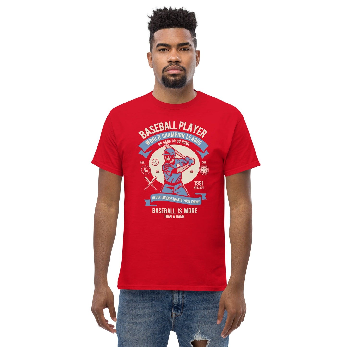 Baseball Player Herren-T-Shirt T-Shirt 29.99 Baseball, Herren, Player, T-Shirt JLR Design