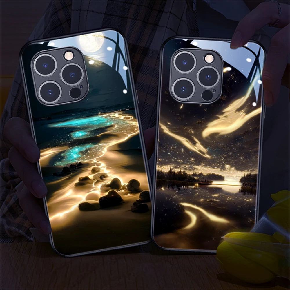 Beautiful Stars River Luminous Glass LED Hülle für Samsung Galaxy S22/S23/S4/Plus/Ultra Cover 38.99 Cover, Galaxy, Hülle, LED, River, Samsung, Stars JLR Design