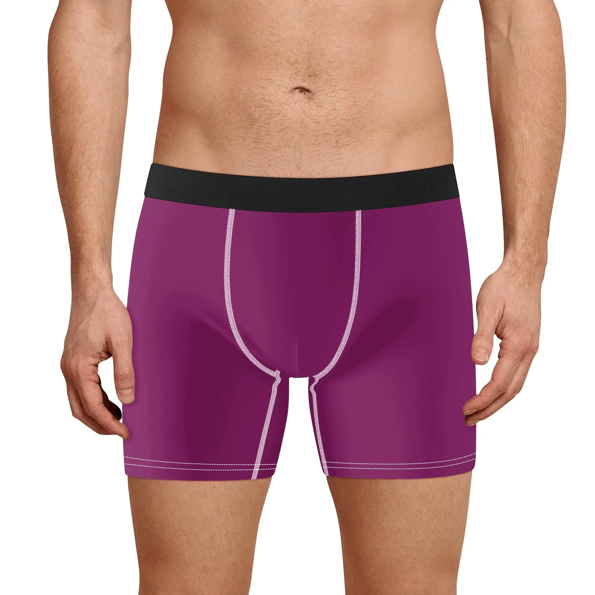 Bequeme Aubergine Stretch-Trunks für Herren Trunks JLR Design
