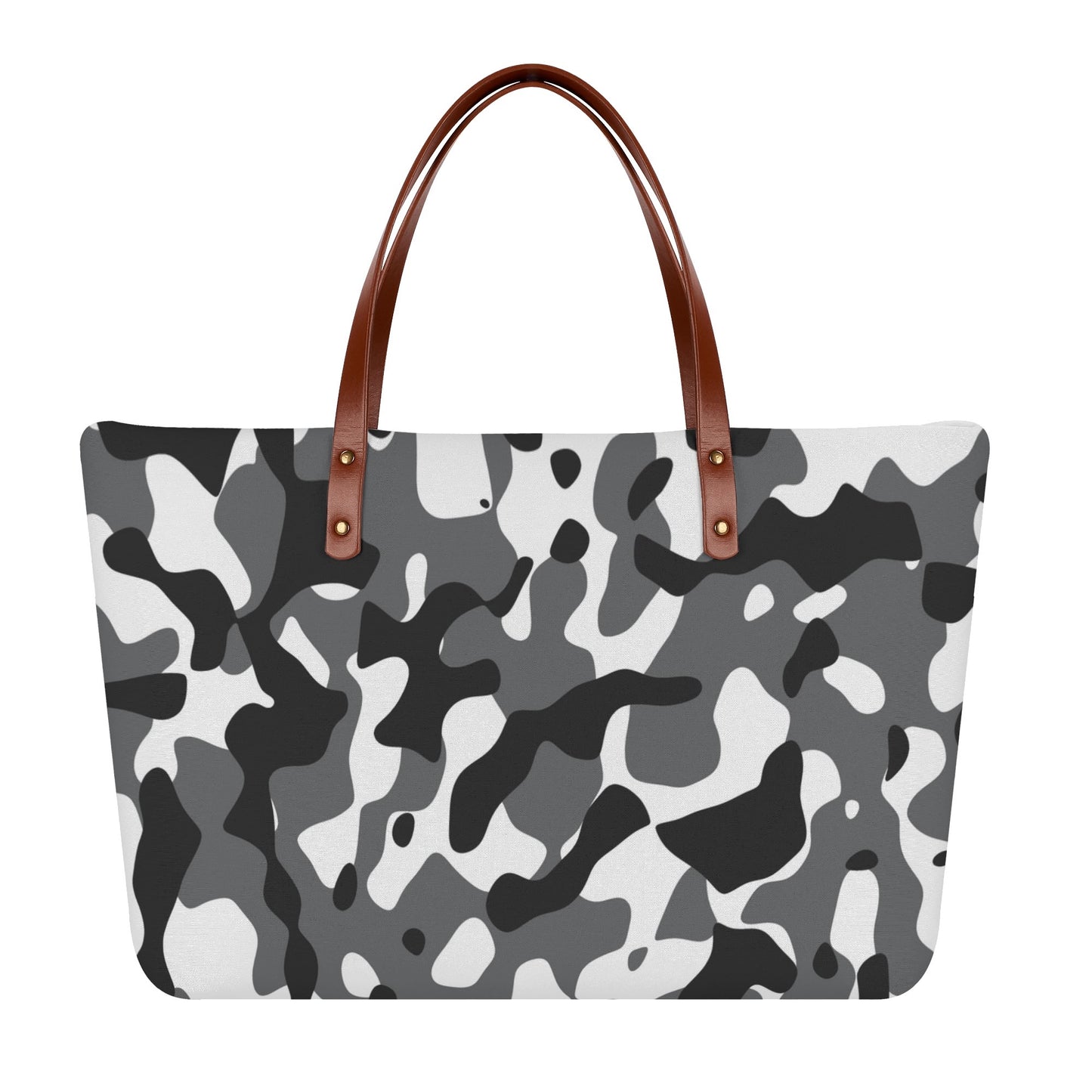 Bequeme Tragetasche - Schwarz Grau Weiß Camouflage Tragetasche JLR Design