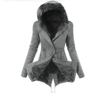 Bequemer Damenparka mit Kapuze Jacke JLR Design