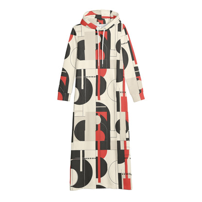 Bequemes leichtes Hoodie Kleid Geometry v1 Hoodiekleid JLR Design