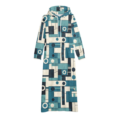 Bequemes leichtes Hoodie Kleid Geometry v3 Hoodiekleid JLR Design