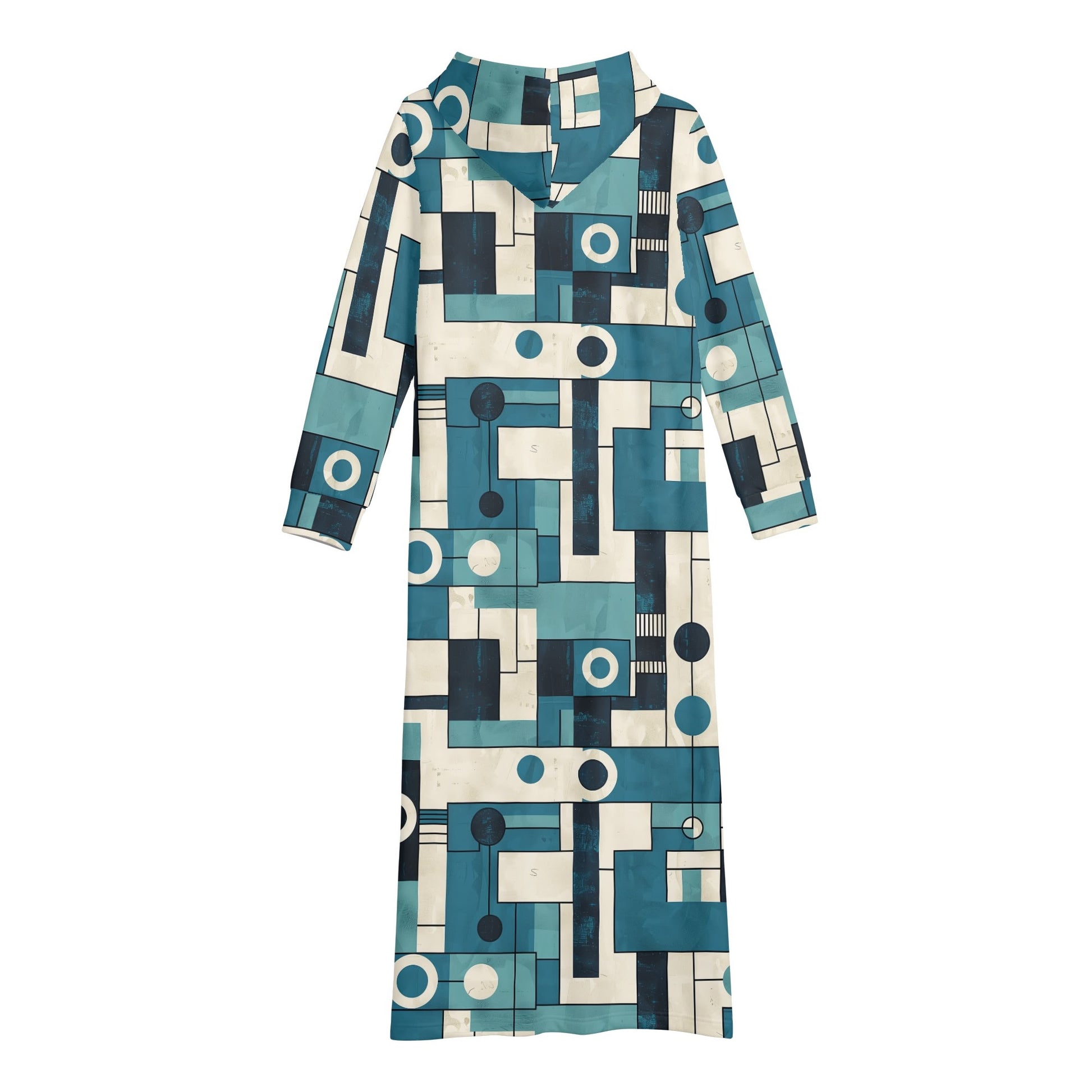 Bequemes leichtes Hoodie Kleid Geometry v3 Hoodiekleid JLR Design