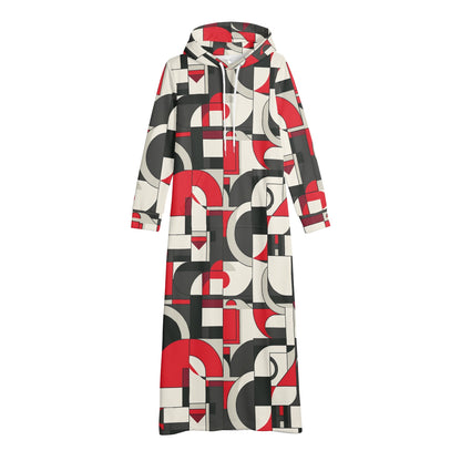 Bequemes leichtes Hoodie Kleid Geometry v4 Hoodiekleid JLR Design