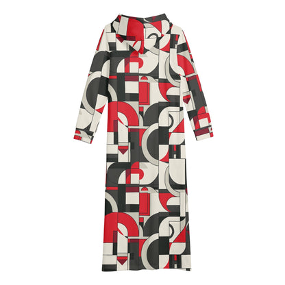 Bequemes leichtes Hoodie Kleid Geometry v4 Hoodiekleid JLR Design