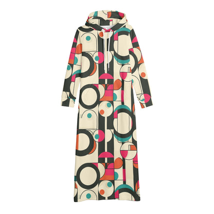 Bequemes leichtes Hoodie Kleid Geometry v5 Hoodiekleid JLR Design